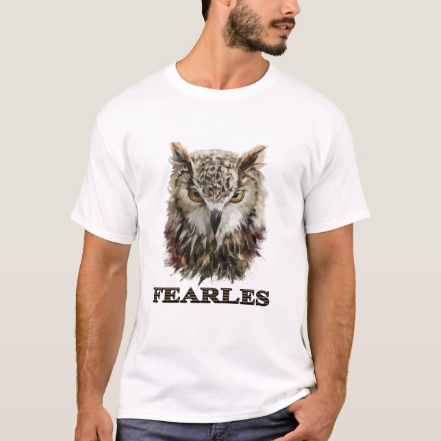 Weise Blick Eule T-Shirt 🦉 (Vorderseite)