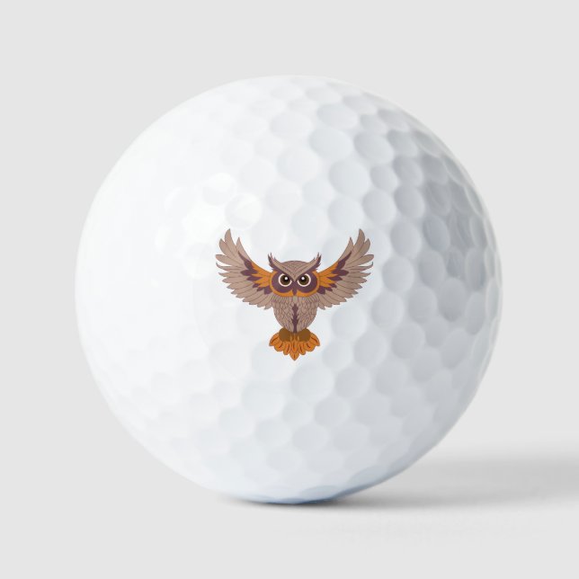 Weise Eule Golfball (Vorderseite)