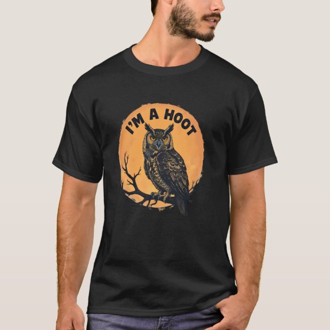 Weise Eule Ich bin ein Uhu T-Shirt (Vorderseite)