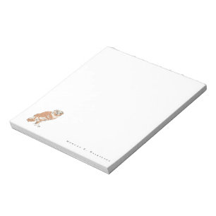 Weise Eulen-Illustration personalisiert  Notizblock