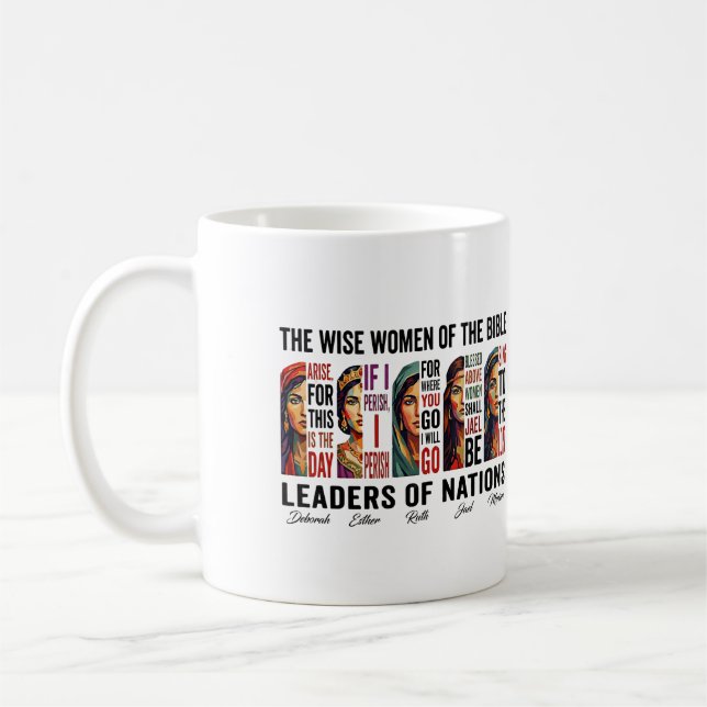 Weise Frauen der Bibel Führerinnen Kaffeetasse (Links)