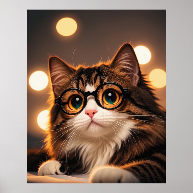 weise Katze Poster (Vorne)