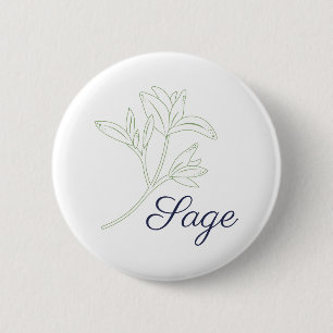 Weise Kraut-Pflanze Button