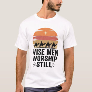 Weise Männer beten noch Vintage-Weihnachts-Shirt T-Shirt