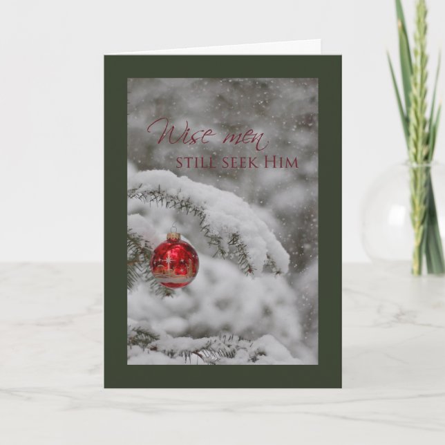 Weise Männer suchen ihn Feiertagskarte (Vorderseite)