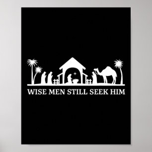 Weise Männer suchen ihn noch immer christliches We Poster