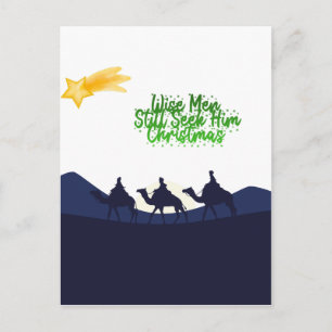 Weise Männer suchen ihn noch immer zu Weihnachten Postkarte
