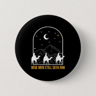 Weise Männer suchen ihn noch Krippenszene Christli Button