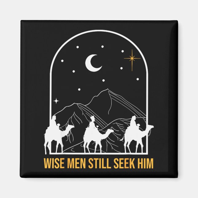 Weise Männer suchen ihn noch Weihnachtskrippe Chri Magnet (Vorne)