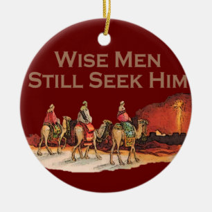 Weise Männer suchen ihn noch Weihnachtsverzierung Keramikornament