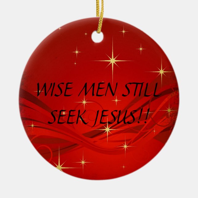 WEISE MÄNNER SUCHEN NOCH JESUS!! … RELIGIÖSE KERAMIKORNAMENT (Vorne)