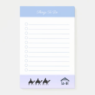 Weise Männer und Bethlehem Dinge zu tun Post-it Klebezettel