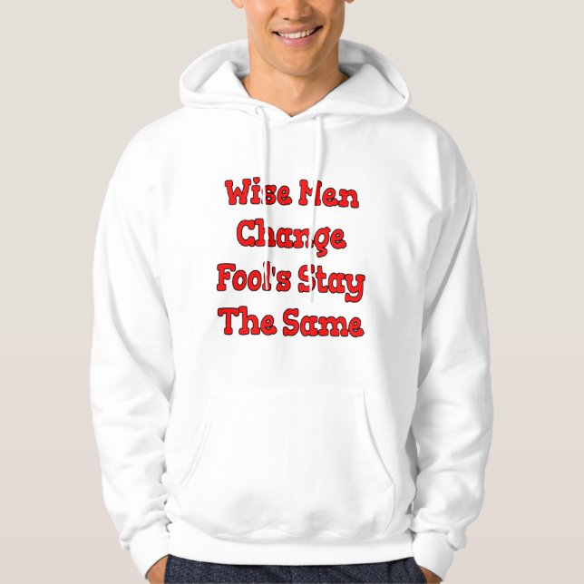 Weise Männer Wert T-Shirt Hoodie (Vorderseite)