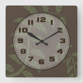 Weise Reben Quadratische Wanduhr