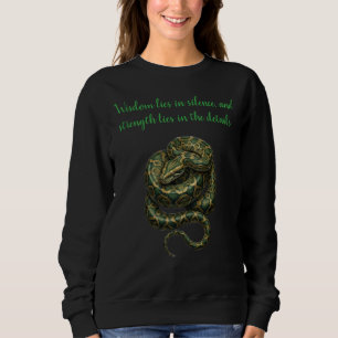 Weise Schlange Minimalistischer Naturkunst - Weiße Sweatshirt
