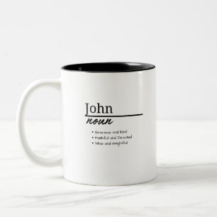 weise und einsichtig zweifarbige tasse