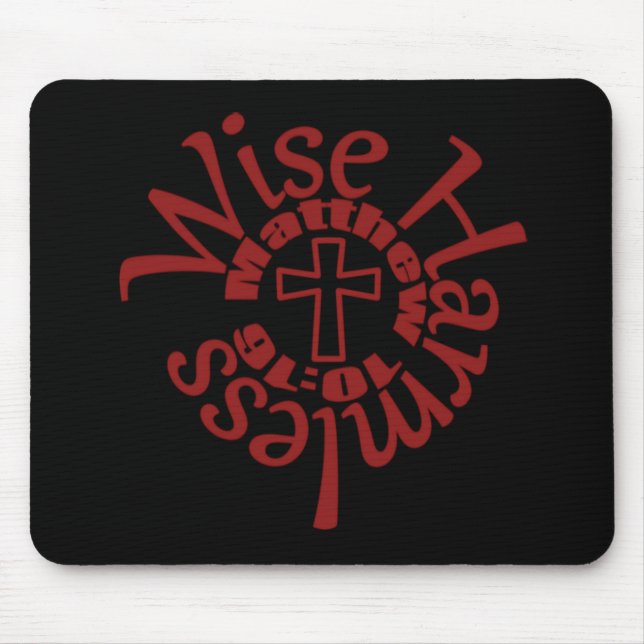 weise und harmlos - Göttliche Weisheitskripte Mousepad (Vorne)
