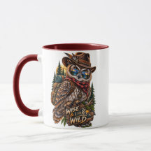 Weise & Wilde Eulen-Tasse | Zweifarbiger Outdoor-C