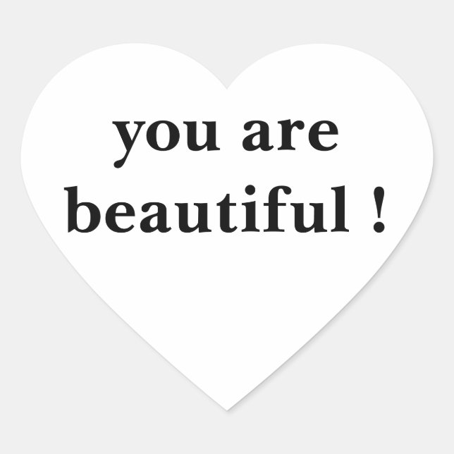 weise Worte Herz-Aufkleber (Vorderseite)