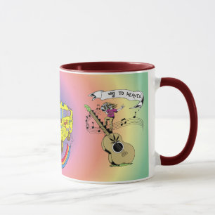 Weise zum Himmel ~ 60er Hippie-Friedenszeichen Tasse