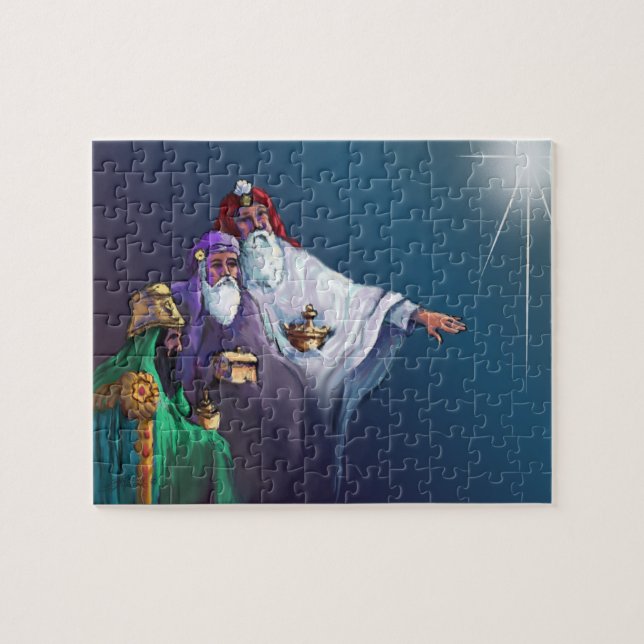 WEISEN DREI WISEMEN u. STERN durch SHARON SHARPE Puzzle (Horizontal)