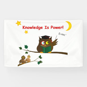 Weisen Owl lehren Banner