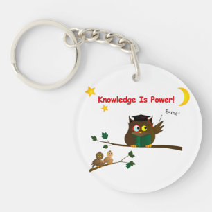 Weisen Owl lehren Schlüsselanhänger