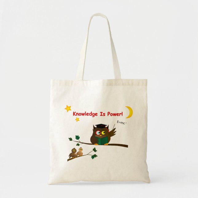 Weisen Owl lehren Tragetasche (Vorne)