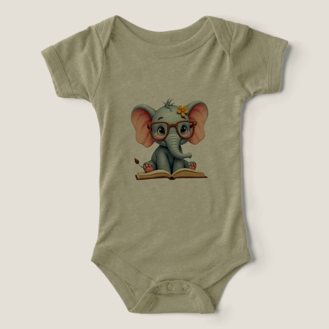 Weiser Baby-Elefant (Design Vorderseite)