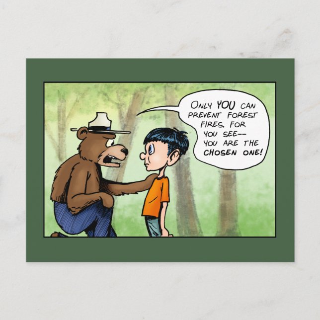 Weiser Bär wählte einen Postkarte (Vorderseite)