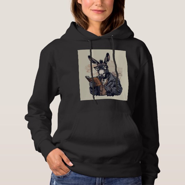 Weiser Esel — Kapuzenpullover Hoodie (Vorderseite)