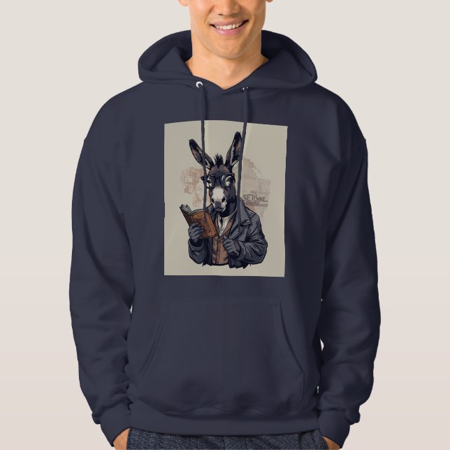 Weiser Esel — Kapuzenpullover Hoodie (Vorderseite)