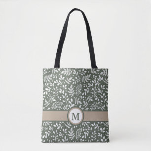 Weiser rustikaler Winter botanisch mit Monogramm