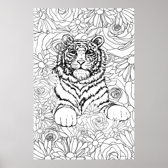Weiser Tiger Poster (Vorne)