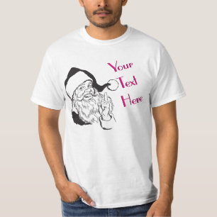 Weiser Weihnachtsmann Vintage-Vorlage T-Shirt