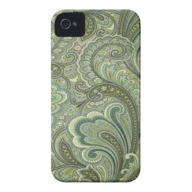 Weises Case-Mate Paisleys iPhone 4 Case-Mate iPhone Hülle (Rückseite)
