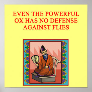 weises chinesisches Sprichwort Poster