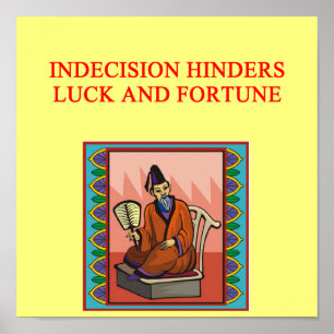 weises chinesisches Sprichwort Poster