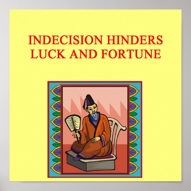 weises chinesisches Sprichwort Poster (Vorne)