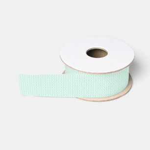 Weises Grün-Klein Gedrucktes 1,5" Grosgrain-Band Ripsband