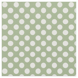 Weises Grün mit weißem Tupfen-Gewebe Stoff