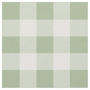 Weises Grün-und Weiß-Gingham-Muster-Gewebe Stoff