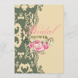 weises Western-Land-Brautparty Paisleys Vintages Einladung