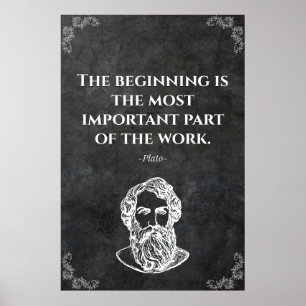 Weises Zitat von Plato. Weisheit Poster
