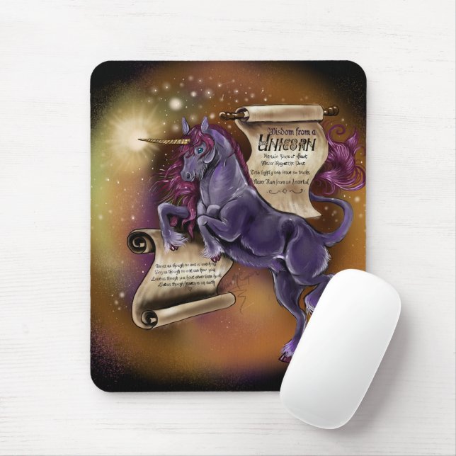 Weisheit aus einem Einhorn, Mousepad (Mit Mouse)
