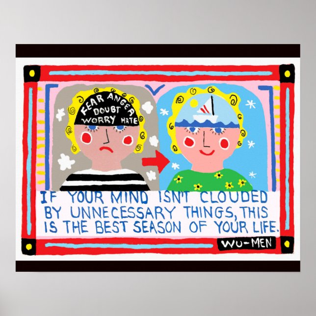 Weisheit aus einem Zen-Meisterposter Poster (Vorne)