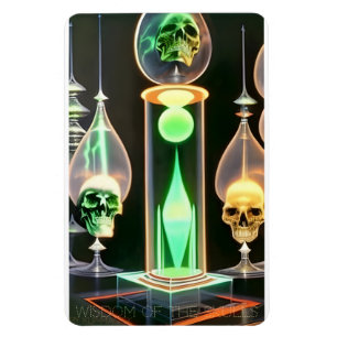 Weisheit der Skulls - AI Fantasy Art Print Sci-Fi Magnet