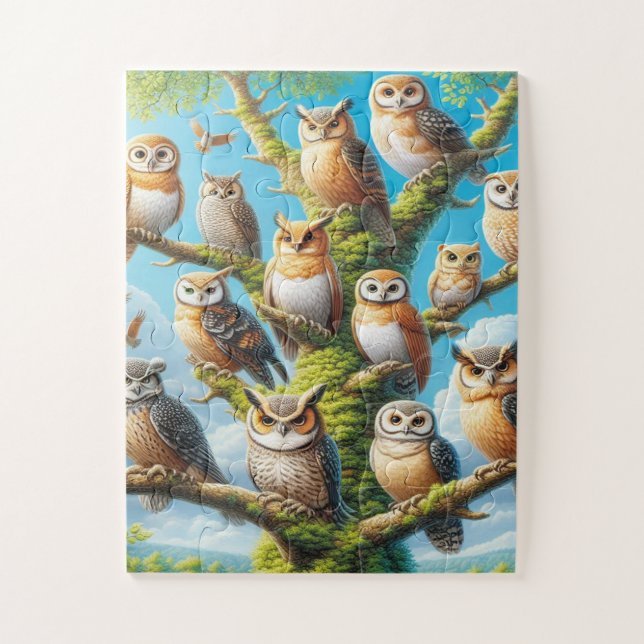 Weisheit des Wald-Owl-Puzzles Puzzle (Vertikal)
