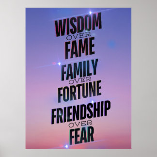 Weisheit Familienfreundschaft - Inspiration Poster
