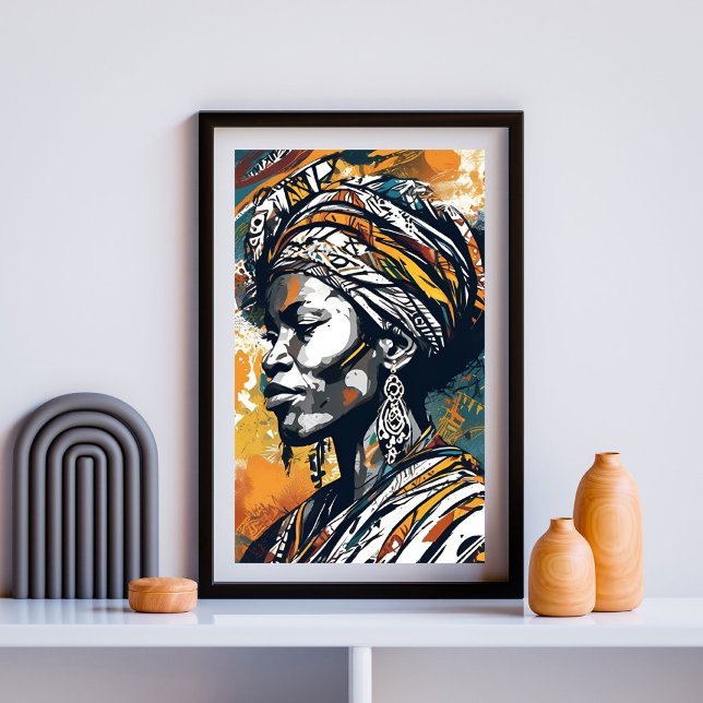 Weisheit in Farbe - Traditionelle Afro-Frau Poster (Von Creator hochgeladen)
